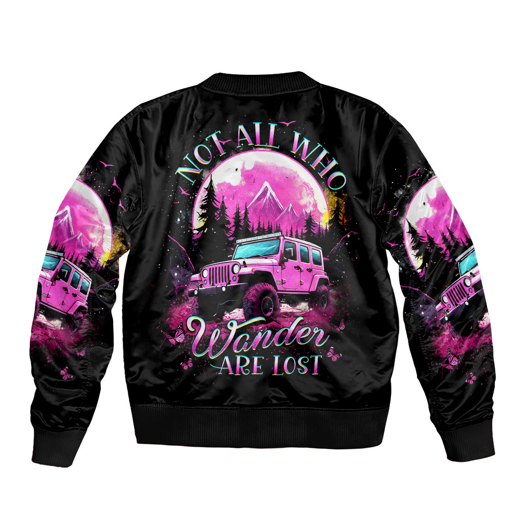 pink-jeep-bomber-jacket-not-all-who-wander-are-lost