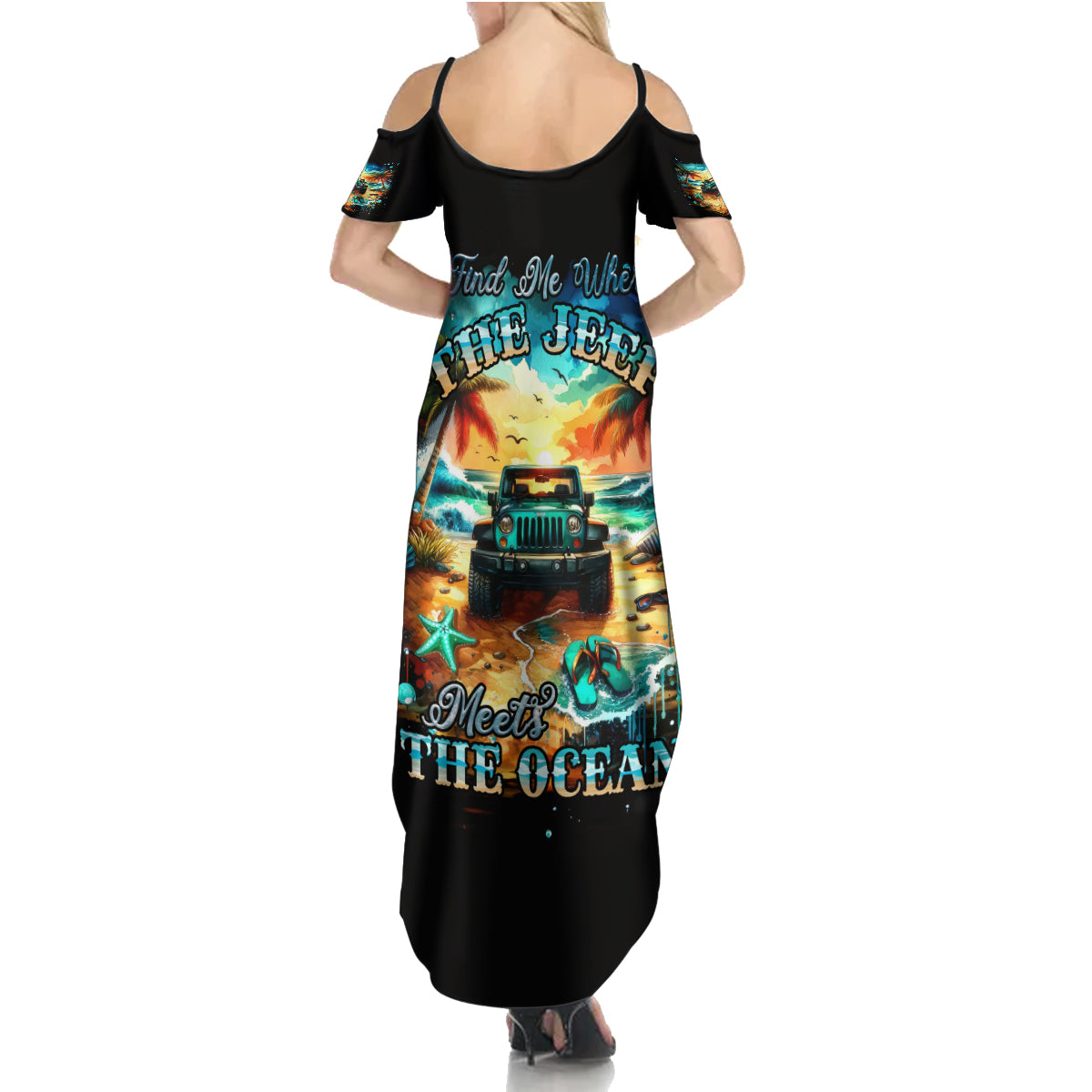 Beach Jeep Summer Maxi Dress Sunset Find Me Where The Jeep Meets The Ocean