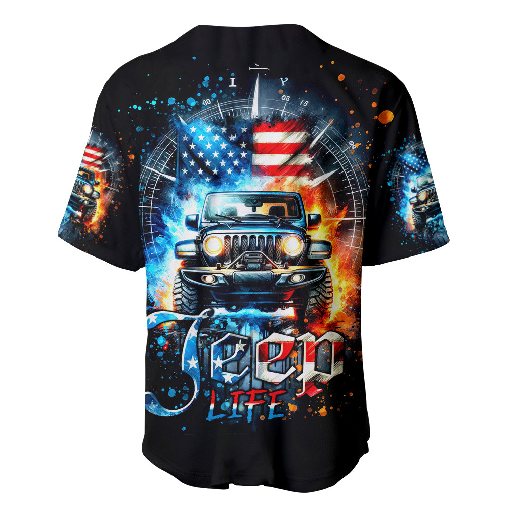 Fire Jeep Baseball Jersey American Jeep Life