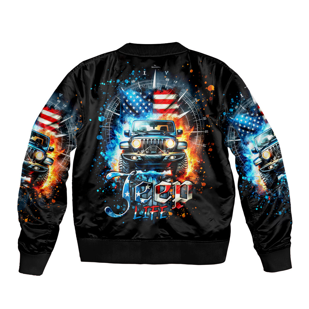 Fire Jeep Bomber Jacket American Jeep Life