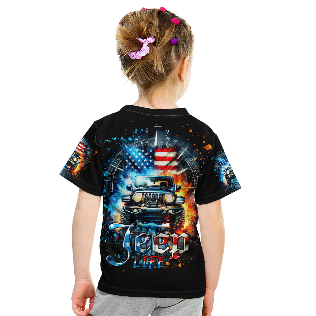 Fire Jeep Kid T Shirt American Jeep Life