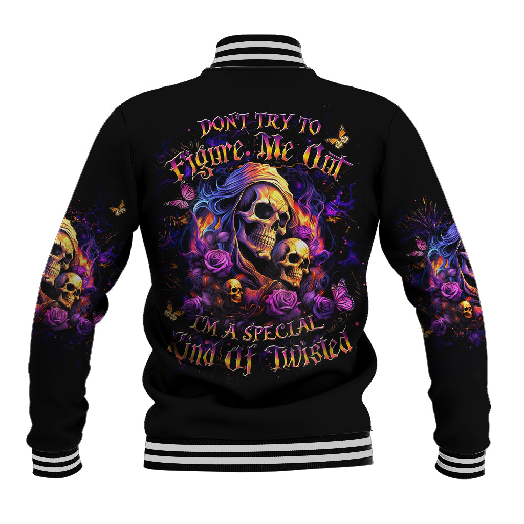 Irish Skull Baseball Jacket Good Girl Drinve Wine, Badass Girl Chug Beer