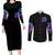 Flame Skull Couples Matching Long Sleeve Bodycon Dress and Long Sleeve Button Shirt While You Are Talking Behind My Back Freel Free To Bend Down And Kiss My Ass