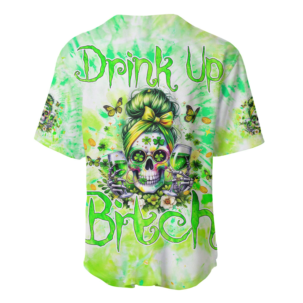 Irish Skull Baseball Jersey Drink Up Bitch