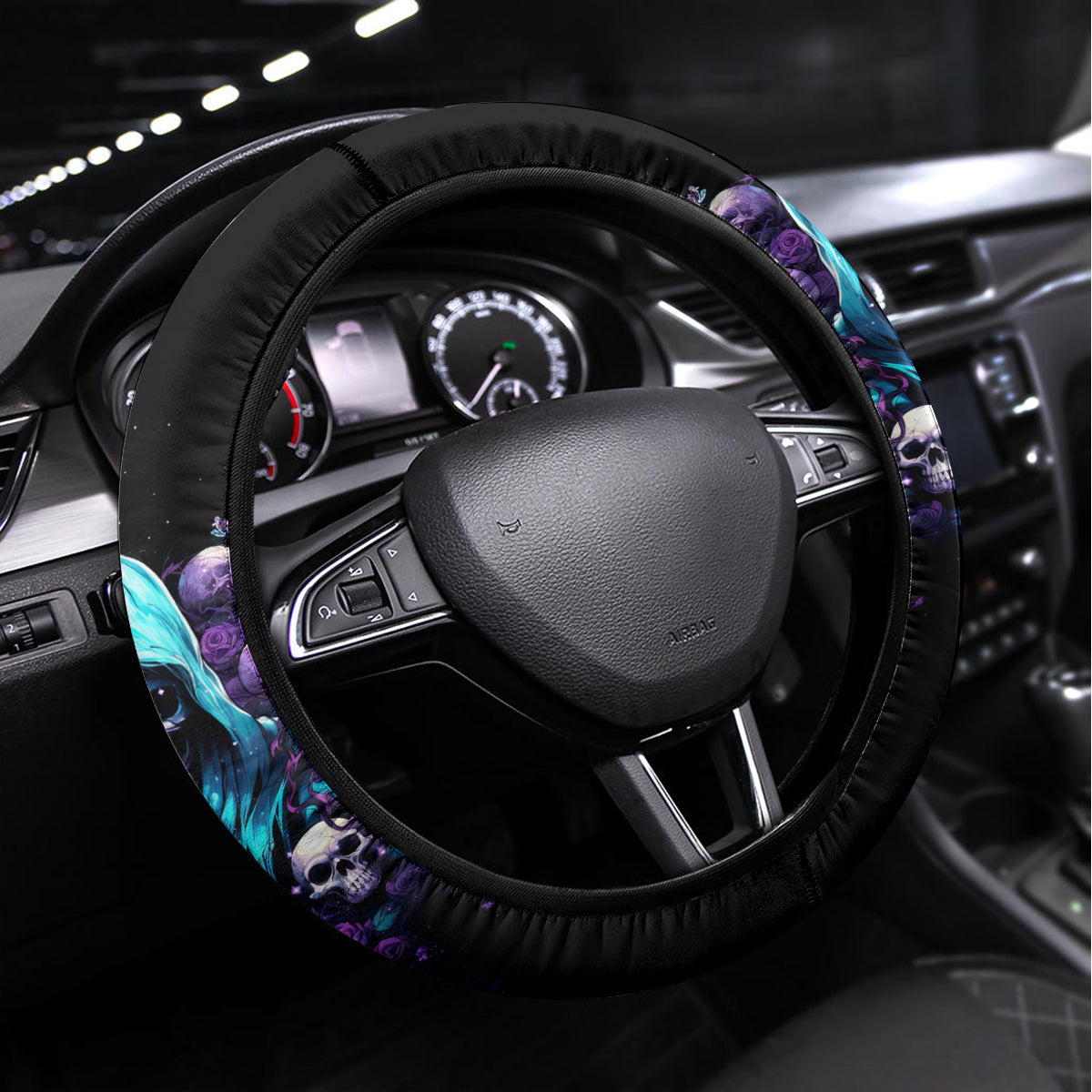 Reaper Skull Steering Wheel Cover Don't Try To Figure Me Out