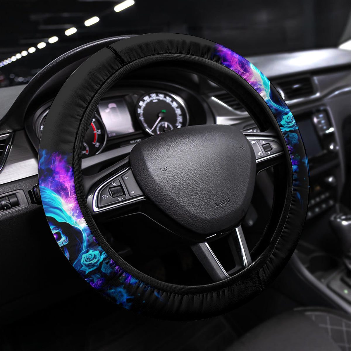 Rose Skull Steering Wheel Cover If My Mouth Doesn't Say It