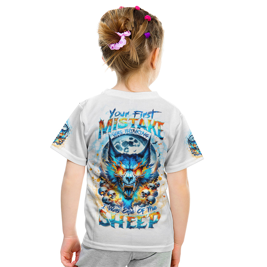 Wolf Skull Kid T Shirt You First Mistake Was Thinking I Was One Of The Sheep