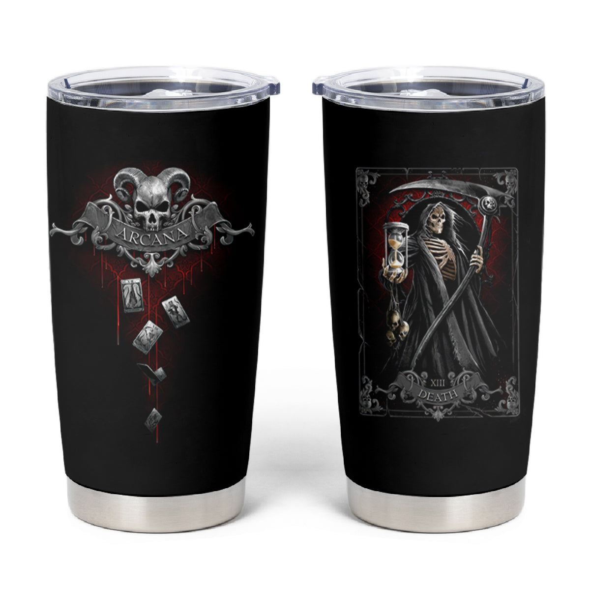 Skull Tumbler Cup Death Reaper Arcana