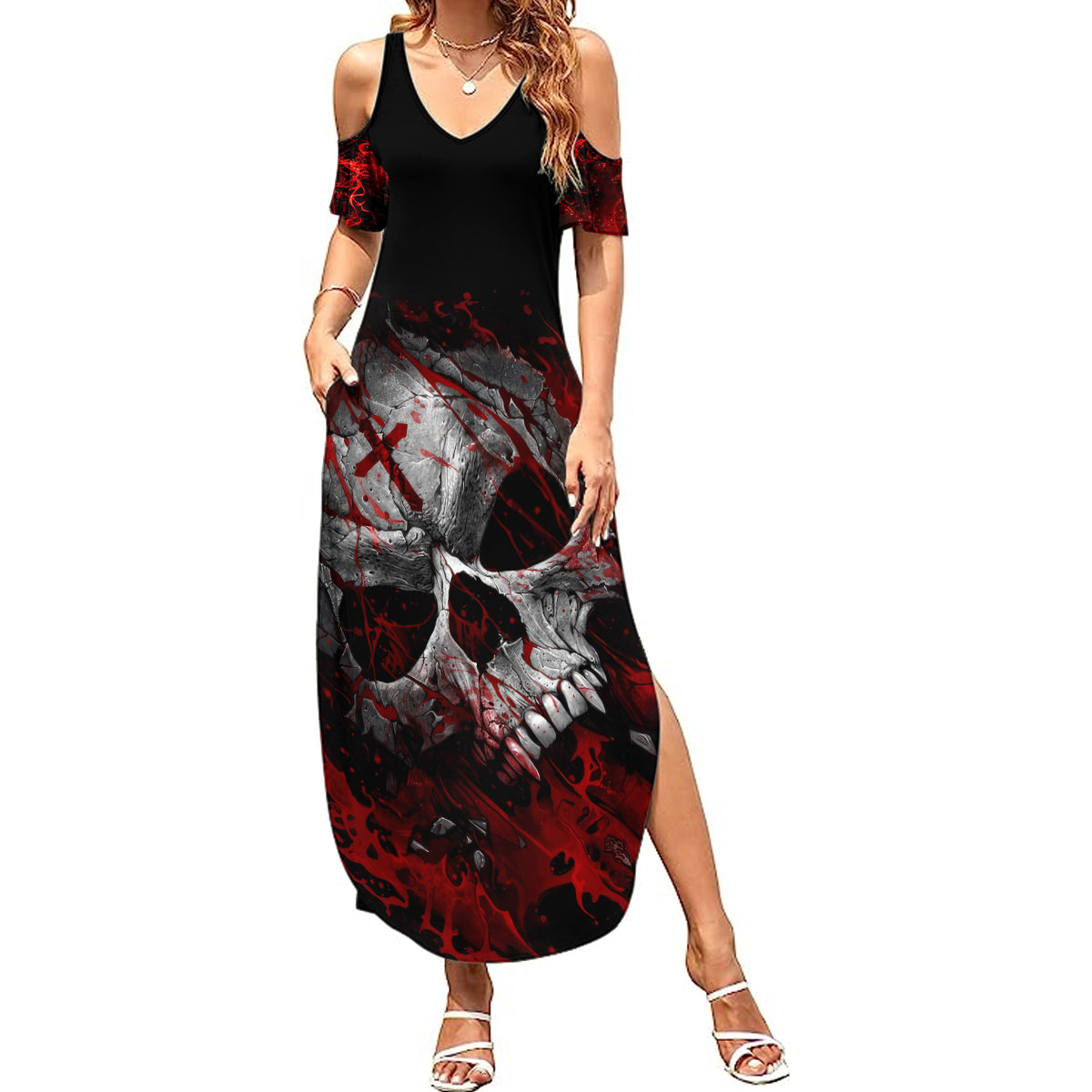 skull-summer-maxi-dress-bloody-skull-scream