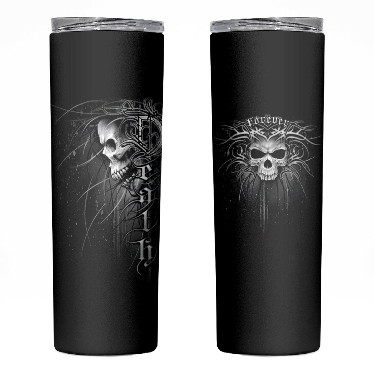 Skull Skinny Tumbler Skull Death Forever