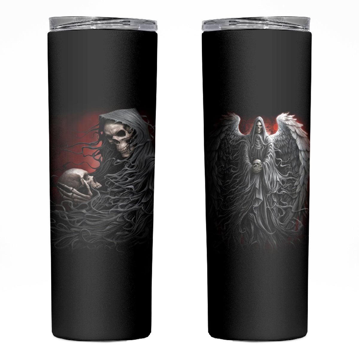 Skull Skinny Tumbler Death Angel Hold Skull