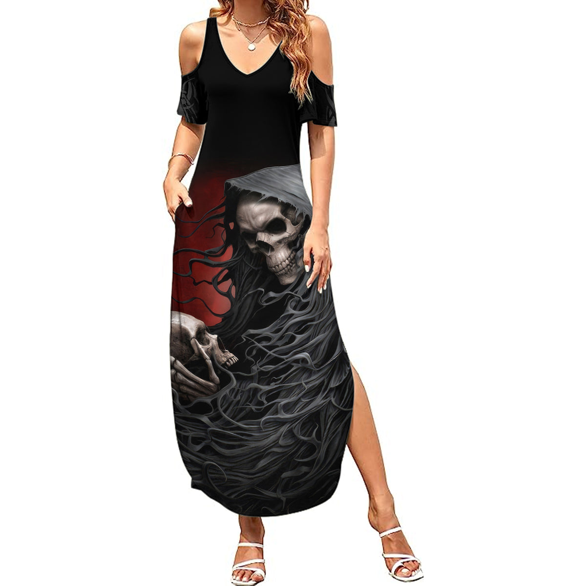 skull-summer-maxi-dress-death-angel-hold-skull