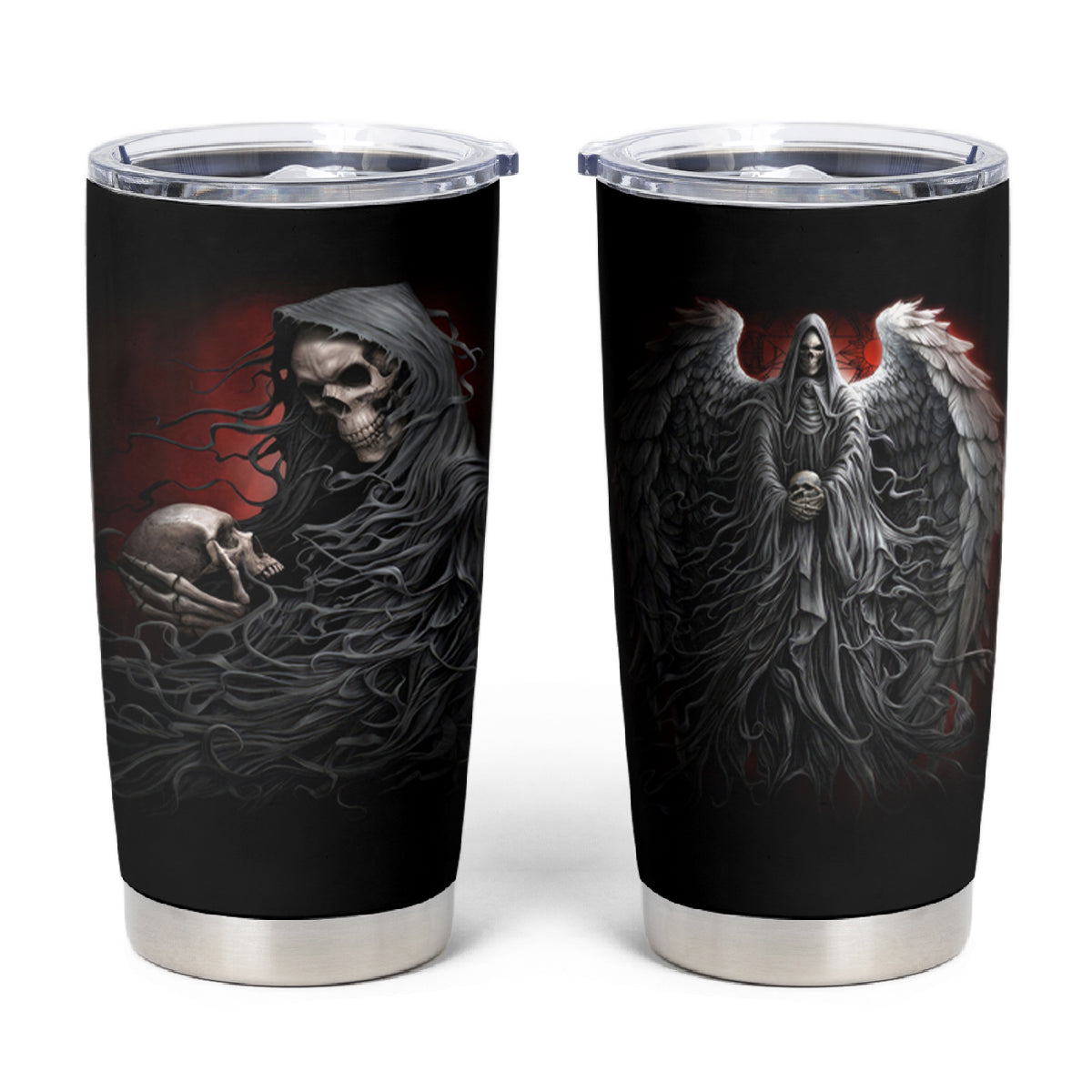 Skull Tumbler Cup Death Angel Hold Skull