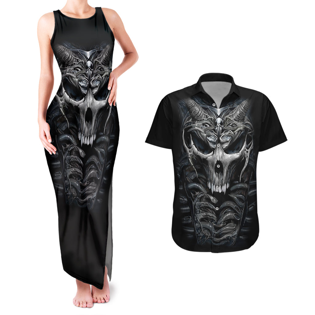 skull-couples-matching-tank-maxi-dress-and-hawaiian-shirt-skeleton-inside