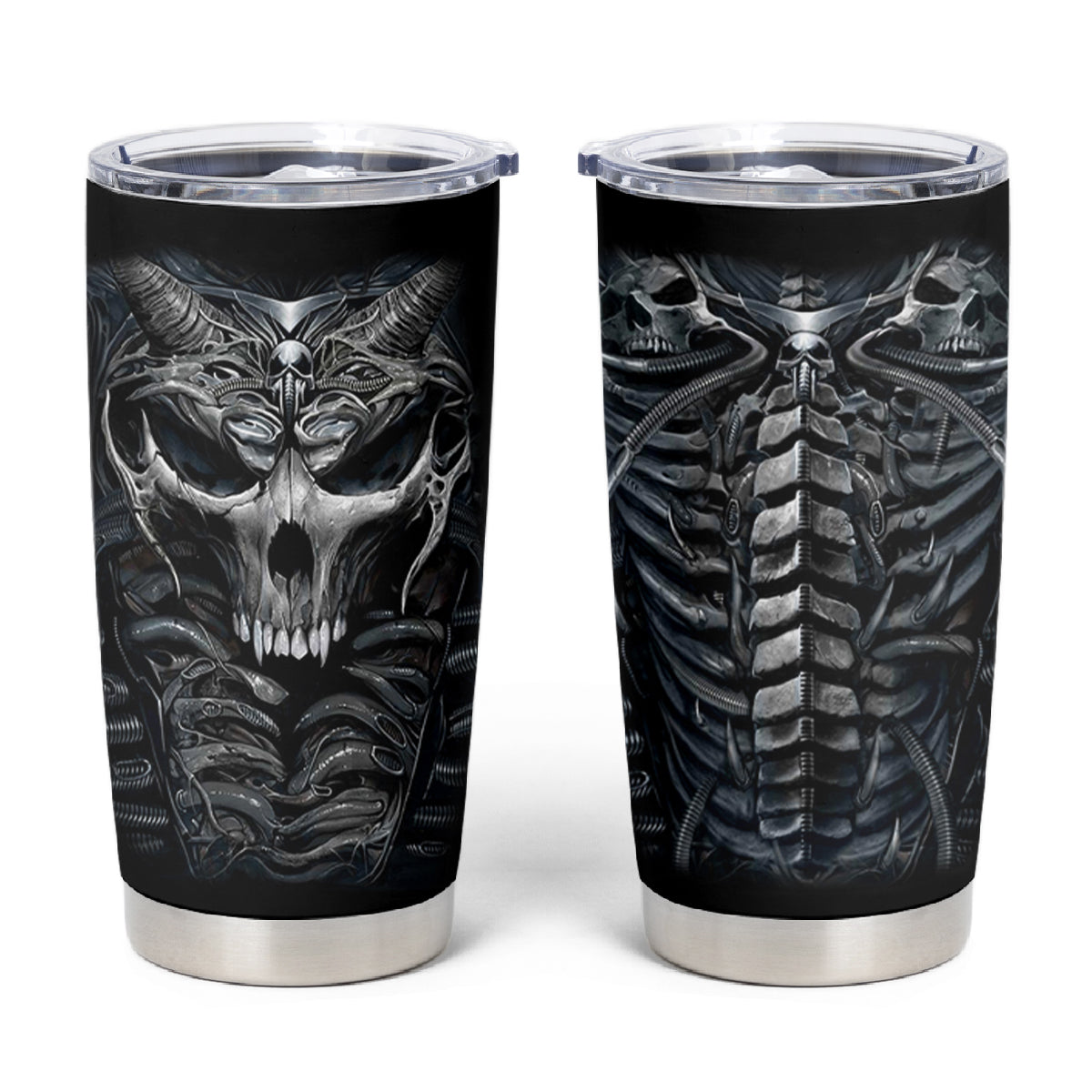 Skull Tumbler Cup Skeleton Inside