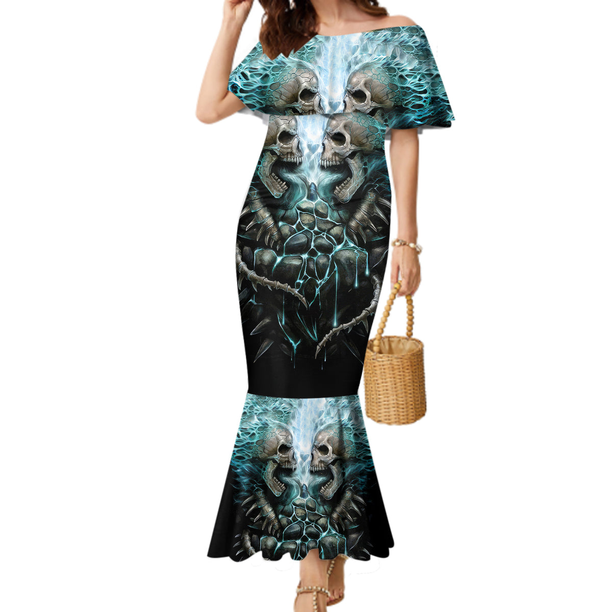 flame-twin-skull-mermaid-dress-skeleton-inside