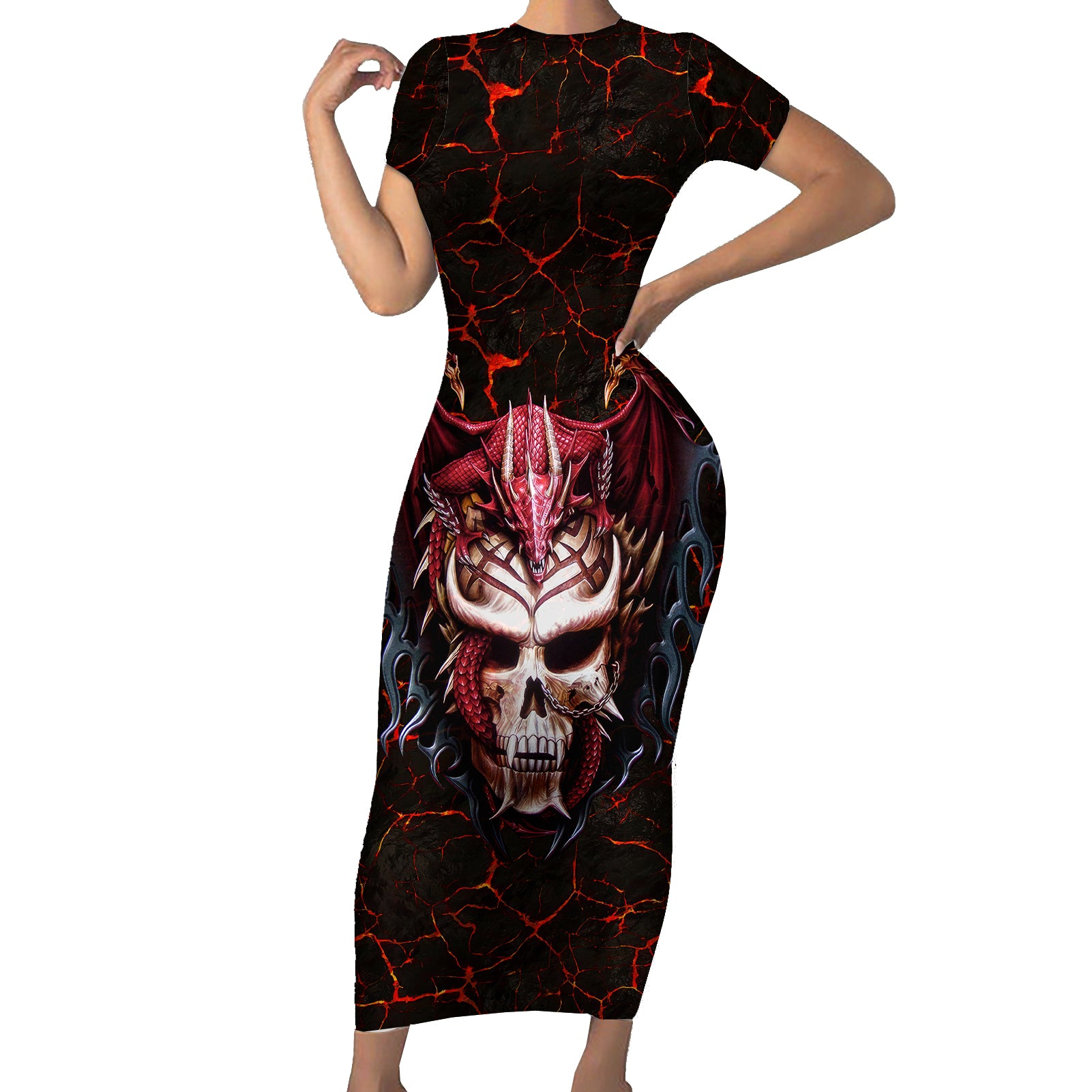 infernal-draconic-skull-short-sleeve-bodycon-dress-embracing-the-fiery-soul