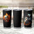 Flaming Skull Tumbler Cup Celestial Riders with Angel Wings