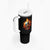 Flaming Skull Tumbler With Handle Celestial Riders with Angel Wings