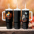 Flaming Skull Tumbler With Handle Celestial Riders with Angel Wings