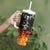 Flaming Skull Hoodie Tumbler With Handle Spectral Pyre