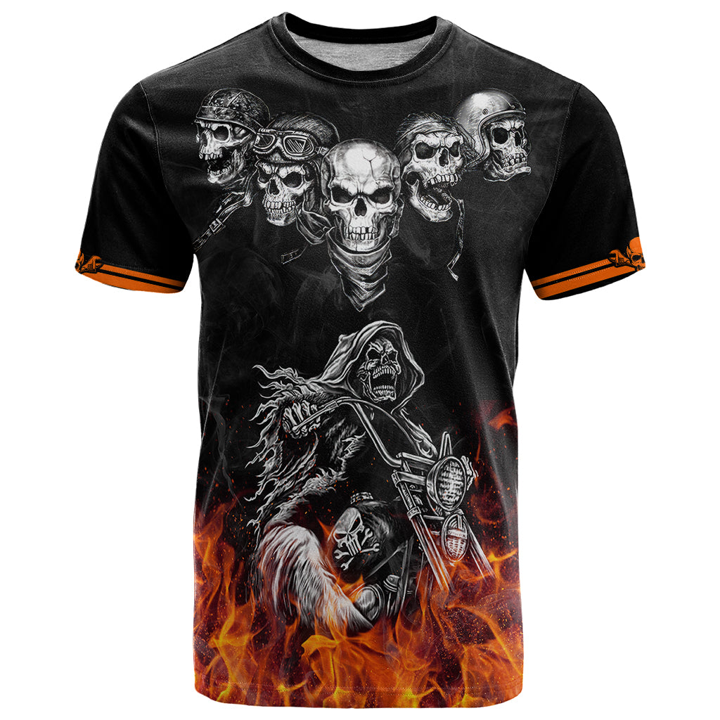 skull-t-shirt-five-skull-with-motocycle