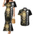 golden-gothic-skull-couples-matching-mermaid-dress-and-hawaiian-shirt-embracing-ancient-elegance