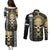 golden-gothic-skull-couples-matching-puletasi-dress-and-long-sleeve-button-shirts-embracing-ancient-elegance