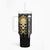 Golden Gothic Skull Tumbler With Handle Embracing Ancient Elegance