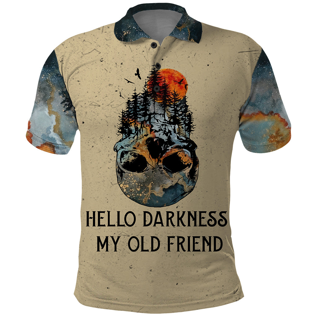 skull-polo-shirt-hello-darkness-my-old-friend