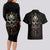 unveiling-the-mechanical-skull-couples-matching-long-sleeve-bodycon-dress-and-hawaiian-shirt-cybernetic-enigma