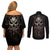 unveiling-the-mechanical-skull-couples-matching-off-shoulder-short-dress-and-long-sleeve-button-shirts-cybernetic-enigma