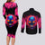 skull-couples-matching-long-sleeve-bodycon-dress-and-long-sleeve-button-shirts-purple-skull-fire