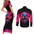 skull-couples-matching-short-sleeve-bodycon-dress-and-long-sleeve-button-shirts-purple-skull-fire