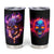 Skull Tumbler Cup Purple Skull Fire