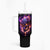 Skull Tumbler With Handle Purple Skull Fire