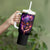 Skull Tumbler With Handle Purple Skull Fire