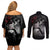 skull-couples-matching-off-shoulder-short-dress-and-long-sleeve-button-shirts-death-angel-and-da-de-muertos-girl