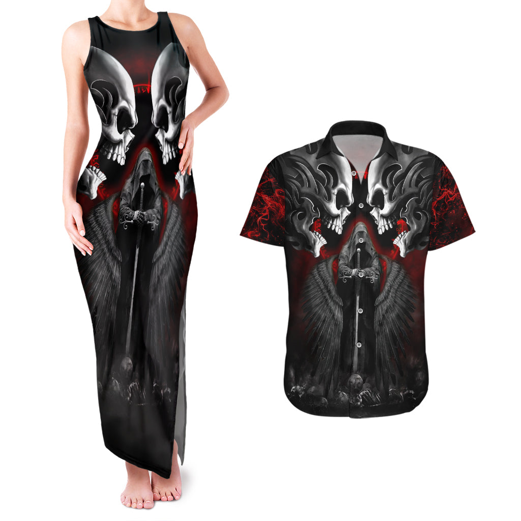 skull-couples-matching-tank-maxi-dress-and-hawaiian-shirt-double-skull-and-death-angel