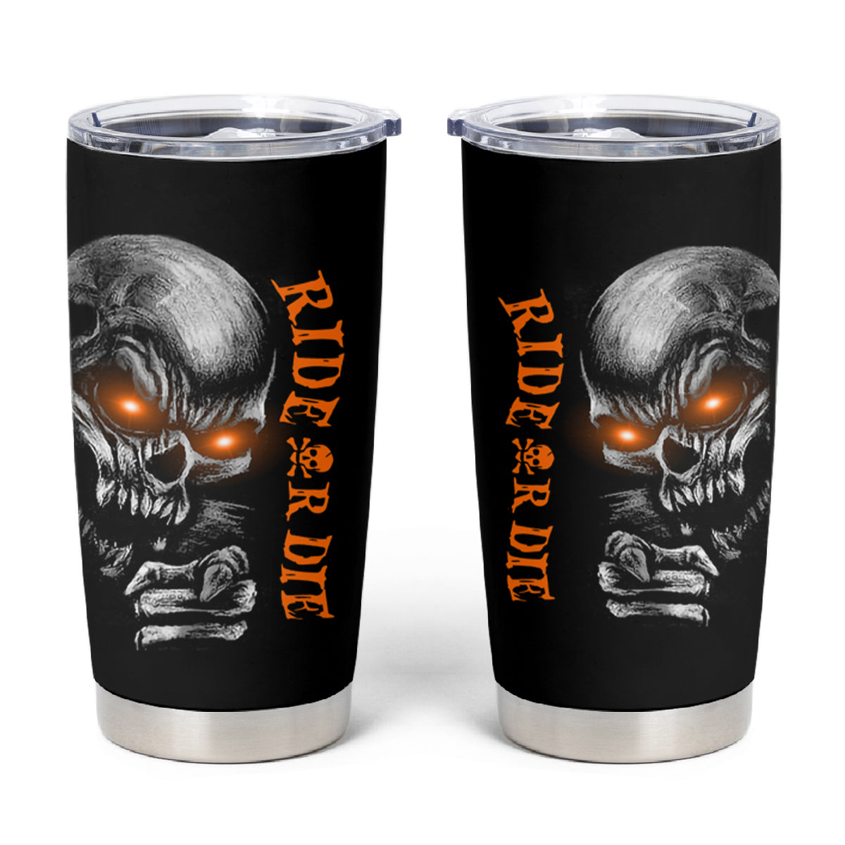 Skull Tumbler Cup Ride Or Die