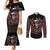 skull-couples-matching-mermaid-dress-and-long-sleeve-button-shirts-red-rose