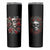 Skull Skinny Tumbler Red Rose