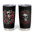 Skull Tumbler Cup Red Rose