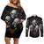 skull-couples-matching-off-shoulder-short-dress-and-long-sleeve-button-shirts-no-see-no-hear-no-speak-evil