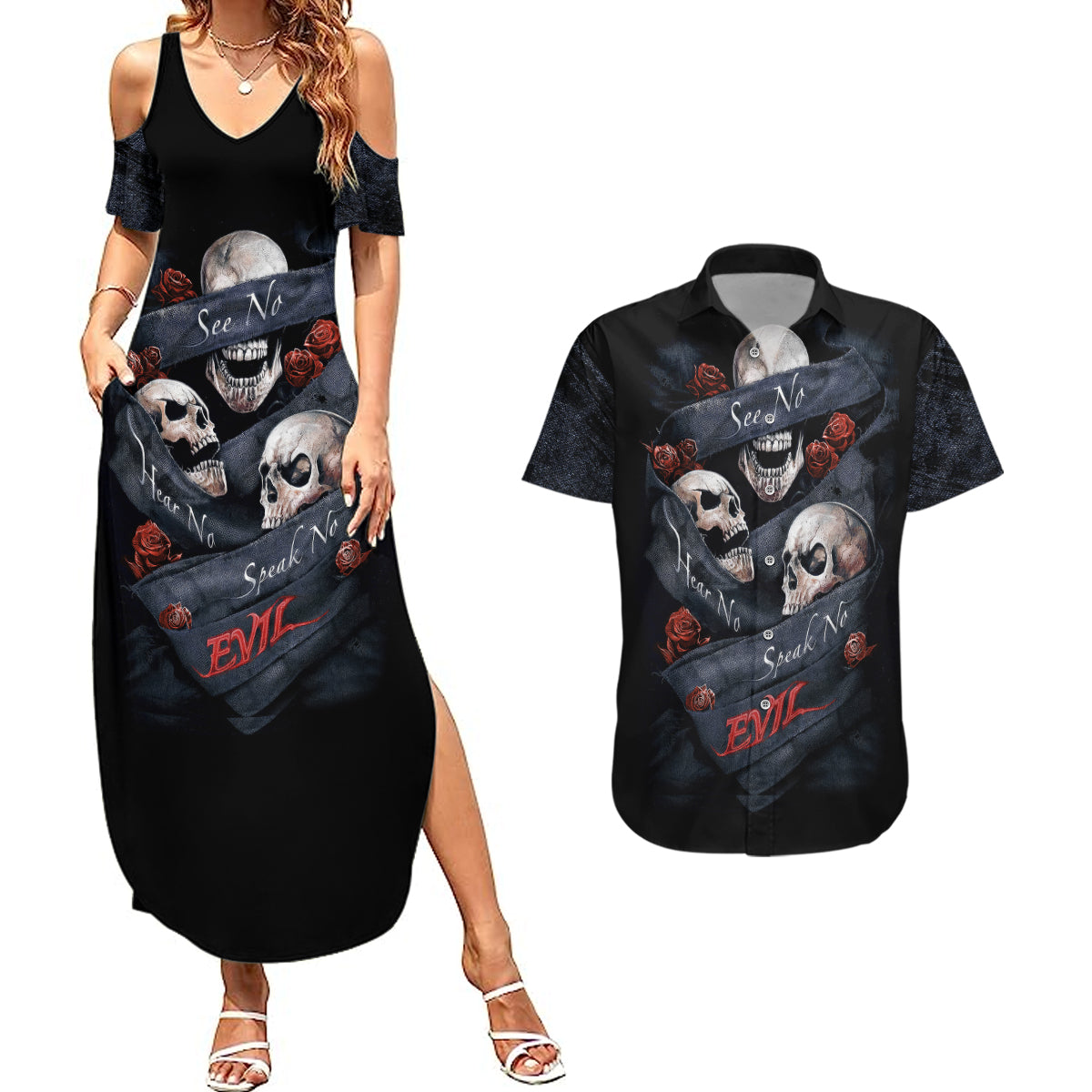 skull-couples-matching-summer-maxi-dress-and-hawaiian-shirt-no-see-evil-red-rose-jean