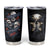 Skull Tumbler Cup No See Evil Red Rose Jean