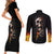 skull-couples-matching-short-sleeve-bodycon-dress-and-long-sleeve-button-shirts-skeleton-ripped-inside-flame