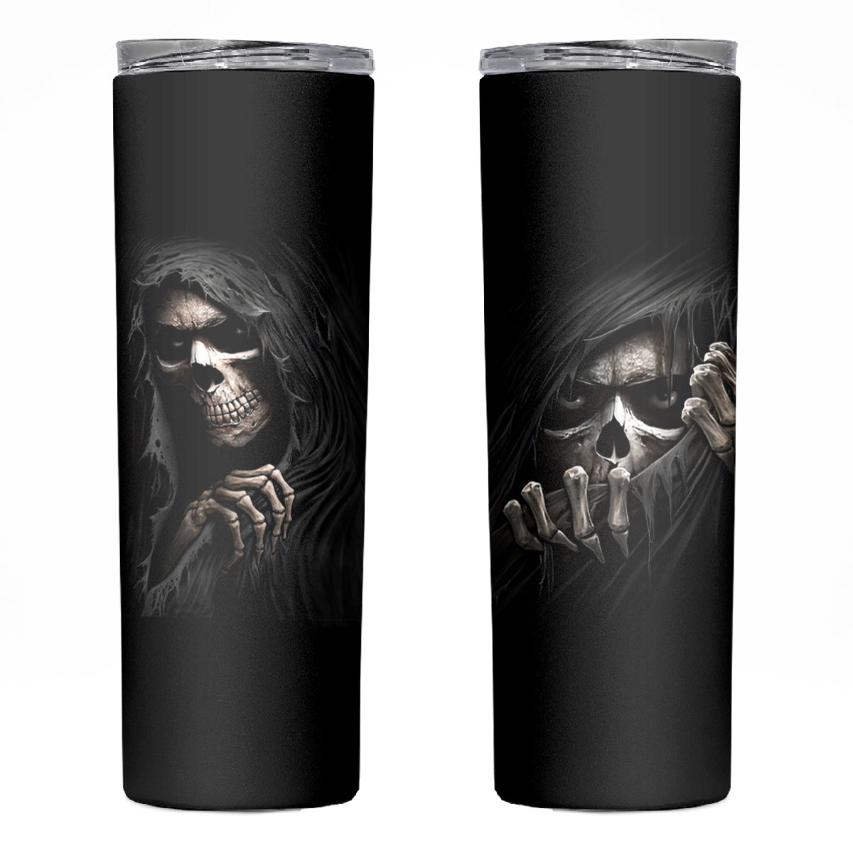 Skull Skinny Tumbler Evil Skeleton Look Inside