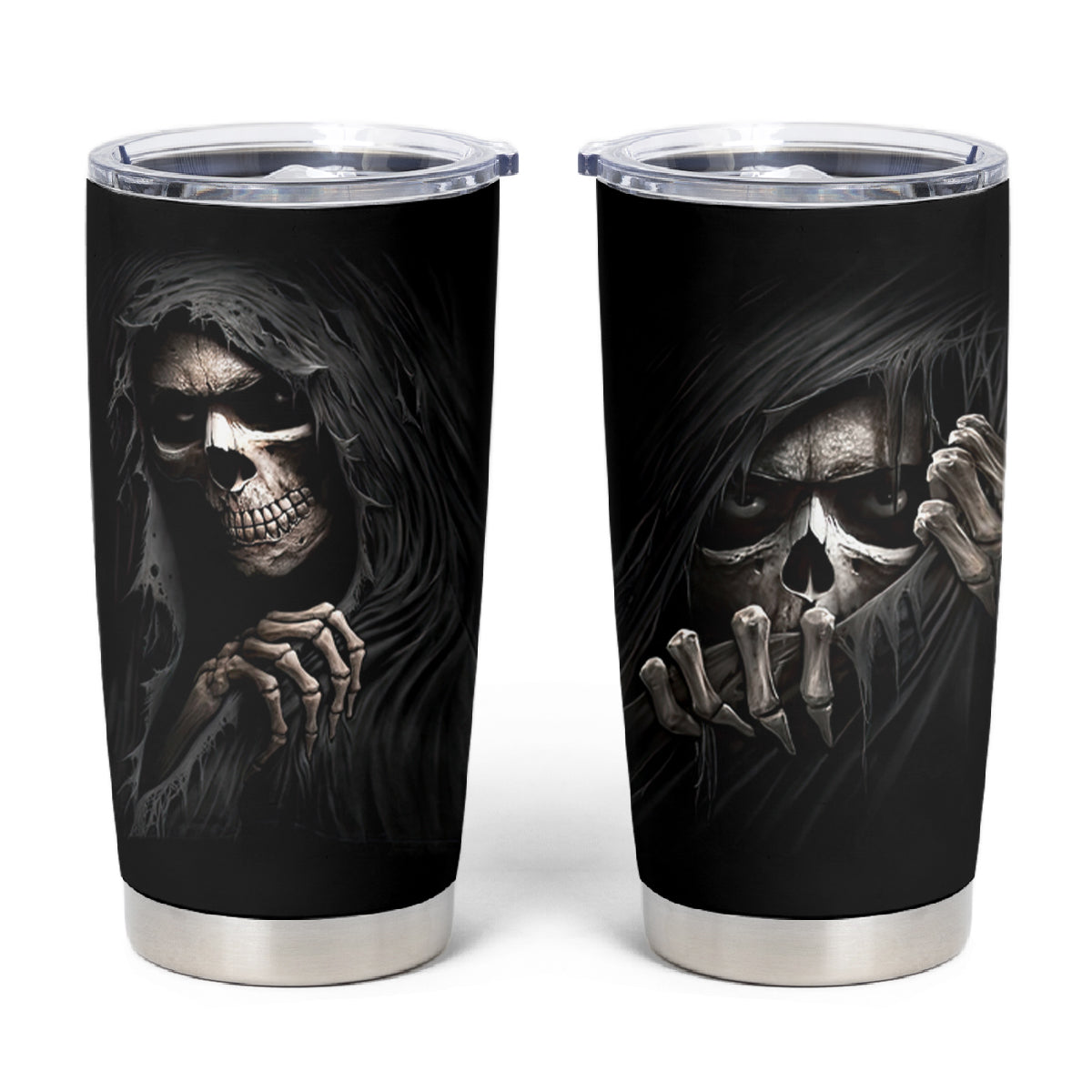 Skull Tumbler Cup Evil Skeleton Look Inside