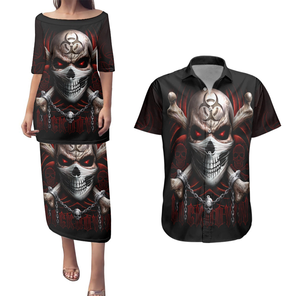 skull-couples-matching-puletasi-dress-and-hawaiian-shirt-blood-skull-survivor